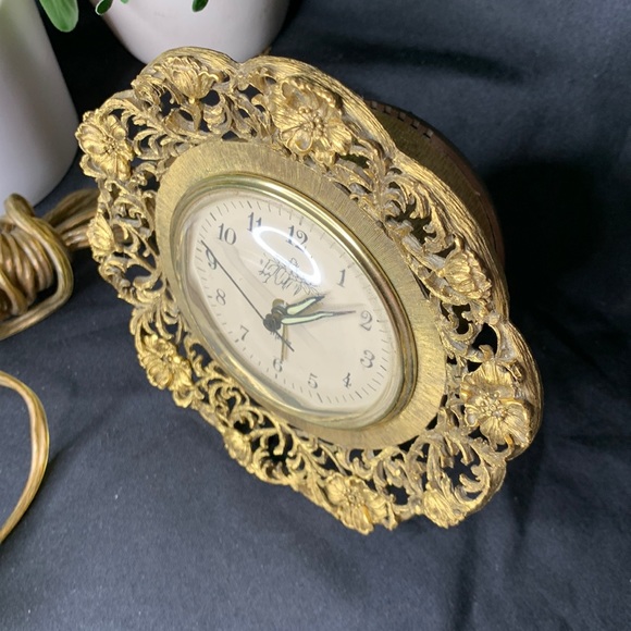 Vintage ornate Ormolu MATSON K804 plug in alarm clock - Picture 3 of 13